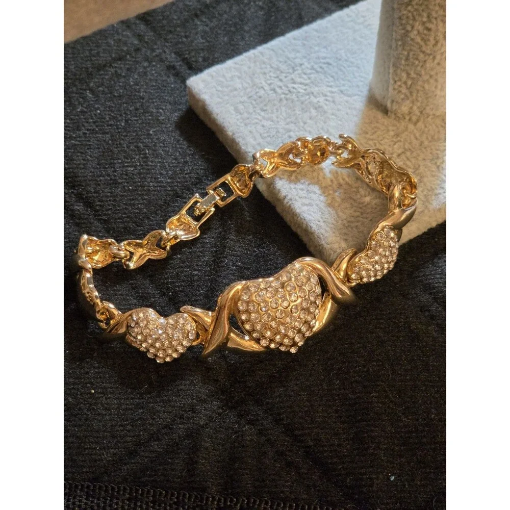 Xoxo Gold Plated Bracelet And Pierced Earring Sey